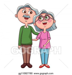 Vector Stock - Elder couple grandparents. Clipart ...
