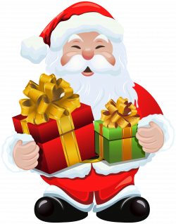 Santa Claus with Gifts PNG Clipart Image | CRISTMAS | Pinterest ...