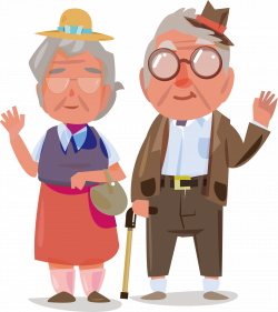 Old age Royalty-free Illustration - Old couple 1675*1889 transprent ...