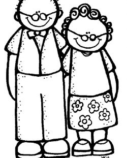 Grandparents Clipart Black And White | Free download best ...