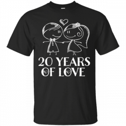 20th Anniversary T-shirt Couples 20 Year Wedding Anniversary ...