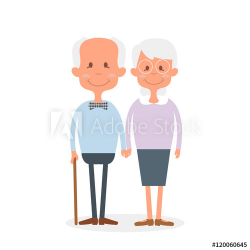 Happy old couple together. Cute Seniors couple holding hands ...