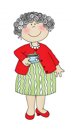 Grandma's Tea Time | house mouse in color for card toppers ...