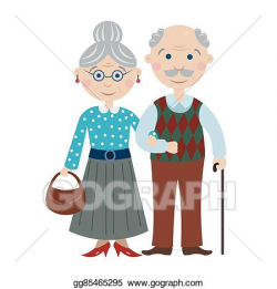 EPS Illustration - Happy cartoon grandparents. Vector ...