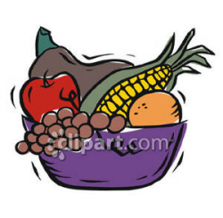 Grapes In A Fruit Bowl - Royalty Free Clipart Picture