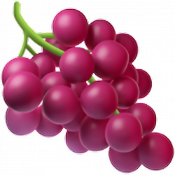 Grapes emoji apple ios11 purple...