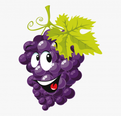 Fruit With Faces Clip Art - Cartoon Grapes #1110514 - Free ...