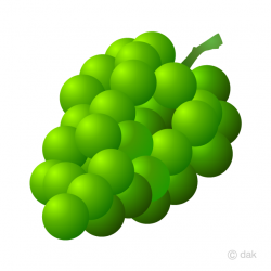 Green Grape Clipart Free Picture｜Illustoon