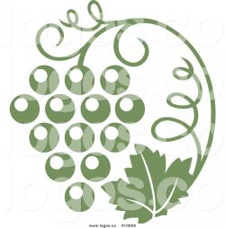 Royalty Free Clip Art Vector Logo of an Olive Green Grape ...