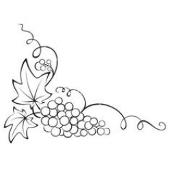 Clipart of an Olive Green Grape Vine and Swirl Page Border ...