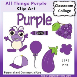 Purple Things Clip Art Color personal & commercial use