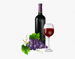 Grapes, Glass, Bottle, Vine, - Grapes And Wine #469217 ...