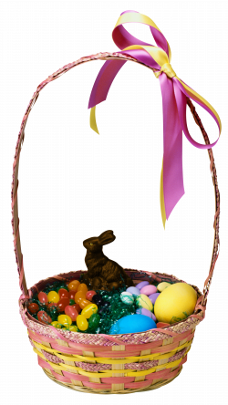 Transparent Easter Basket and Bunny PNG Clipart Picture | Gallery ...