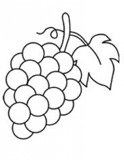 grapes printable coloring page | Food printable coloring ...
