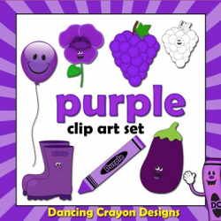 Purple Clip Art - Color Clipart Series Set 6