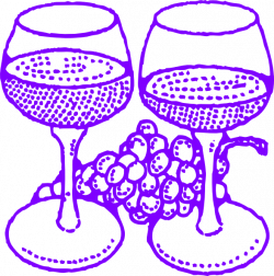 Large Wine Glasses With Grapes Purple Clip Art at Clker.com - vector ...