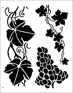 Grapevine stencil from The Stencil Library BUDGET STENCILS ...