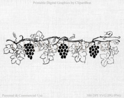 Grape vine stencil | Etsy
