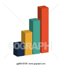 Vector Art - 3d bar graph. Clipart Drawing gg86518708 - GoGraph