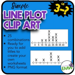 Line Plot Clip Art - 25 graphs ready for you to title and ...
