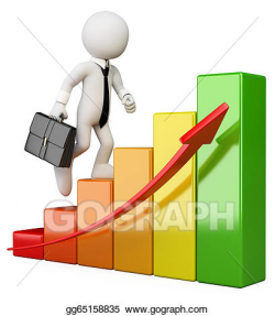 Stock Illustration - 3d white people. businessman climbing a ...