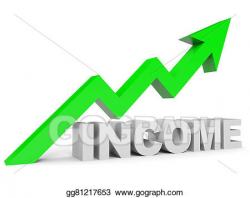 Stock Illustration - Graph up income arrow. Clipart ...