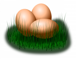 Clipart - egg in grass