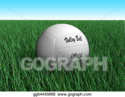 Stock Illustration - Volleyball. Clipart Drawing gg54445668 ...
