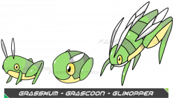 Grasshopper Pokemon by harikenn on DeviantArt