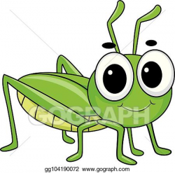 Vector Stock - Illustration of cute little grasshopper ...