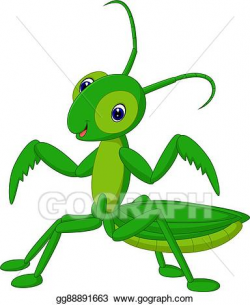 Vector Clipart - Grasshopper cartoon. Vector Illustration ...