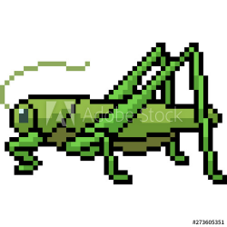 vector pixel art grasshopper - Buy this stock vector and ...