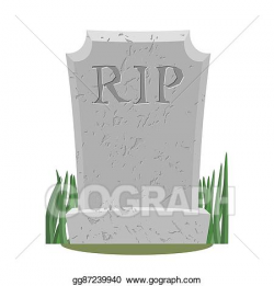 Vector Art - Grave. old gravestone with cracks. tomb on ...