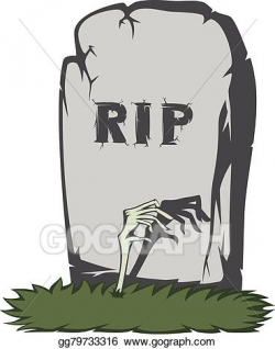 Vector Illustration - Spooky tombstone. Stock Clip Art ...