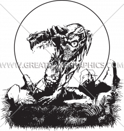 Zombie Grave | Production Ready Artwork for T-Shirt Printing
