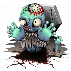 Zombie Monster Cartoon Doll by Bluedarkat | GraphicRiver