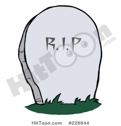 Headstone Clipart #226844: Stone RIP Tombstone in a Cemetery ...