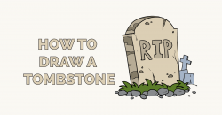 How to Draw a Tombstone - Really Easy Drawing Tutorial