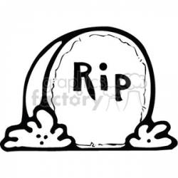 RIP tombstone clipart. Royalty-free clipart # 144857