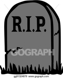Vector Clipart - Gravestone with rip. Vector Illustration ...