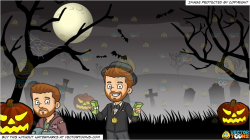 Rags To Riches and Spooky Graveyard Halloween Background