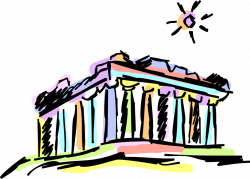 Classical Greece Acropolis Parthenon, Athens - Vector Image