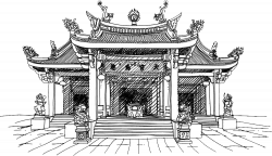 China Chinese temple Clip art - Sketching; temples; ancient temples ...