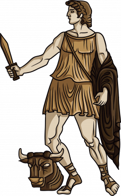 Theseus Ancient Greece Greek mythology Heracles Illustration - The ...
