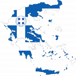 Greece Map Flag With Stroke And Coat Of Arms Icons PNG - Free PNG ...
