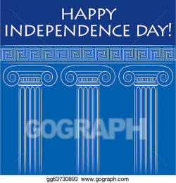 Vector Clipart - Happy greek independence day. Vector ...