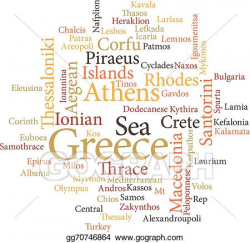Vector Art - Cities of greece. Clipart Drawing gg70746864 ...