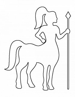 Centaur pattern. Use the printable outline for crafts, creating ...