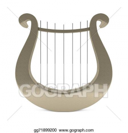 Clip Art - Musical instrument greek golden lyre harp . Stock ...
