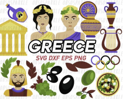greece clipart, clip art, eps, svg, png, dxf, greek, cupcake topper,  ancient rome, roman, toga, cute, sparta